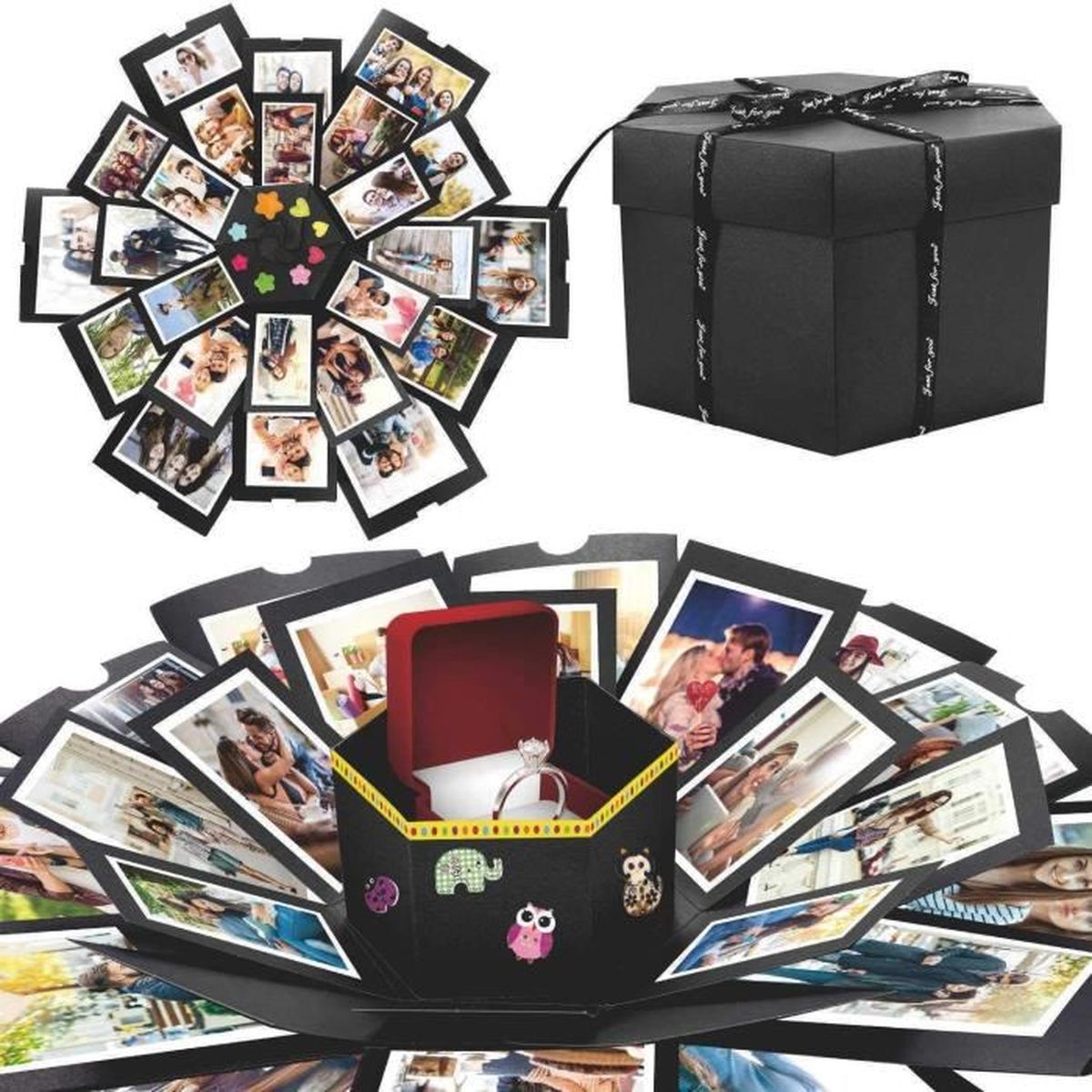 Boite Surprise Creatif De Cadeau D Explosion De Surprise Scrapbooking Album Photo Coffret Cadeau Anniversaire Mariage Saint Valentin Cdiscount Au Quotidien
