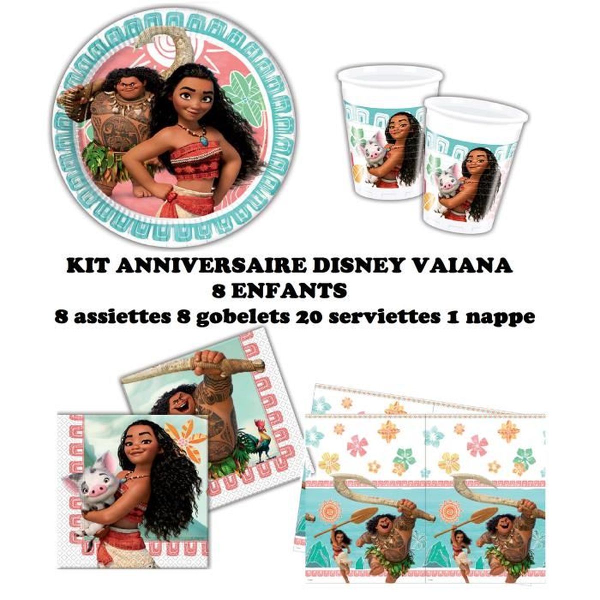 Kit Anniversaire Disney Vaiana Complet 8 Enfants 8 Assiettes 8 Gobelets Serviettes 1 Nappe Fete Achat Vente Kit De Decoration Cdiscount Kit Anniversaire Disney Vaiana Complet 8 Enfants 8 Assiettes 8 Gobelets Serviettes 1 Nappe Fete Achat Vente Kit De Decoration Cdiscount