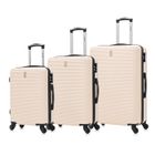 CELIMS FRANCE Set de Valise 3 Pièces | Valise CELIMS Weekend | Cabine + Moyenne + Grande | Ultra-Résistant | Roues 360 | Cadenas | Beige