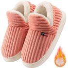 U7 Chaussons Hiver, Chausson Chaud Homme Femme, Antidérapantes et Confortables en Peluche forme pantoufles d'hiver pelucheuses maison