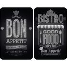 Protection plaque de cuisson - WENKO - Bon Appetit - Verre trempé - Lot de 2 - 30x52 cm