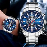 Montres hommes Top marque de luxe LINGYUE étanche Quartz sport montres-bracelets chronographe Date montre hommes