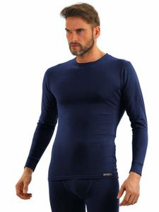Ekouaer Sous-vêtement thermique à manches longues pour homme Haut chaud côtelé S-XXL, Bleu/violet, XL Ekouaer Sous-vêtement thermique à manches longues pour homme Haut chaud côtelé S-XXL, Bleu/violet, XL