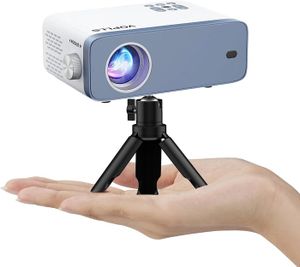 Vidéoprojecteur Mini Projecteur Video avec Trépied, 12000L Videoprojecteur Portable 1080P Full HD Supportée, Mini Retroprojecteur Portatif.[Z48]