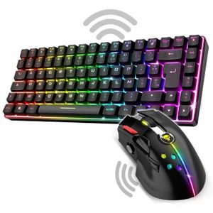 Pack clavier,souris et tapis de souris Gamer Clavier RGB touches  semi-mécaniques-Souris Gamer ambidextre Blanc W781 - Cdiscount Informatique