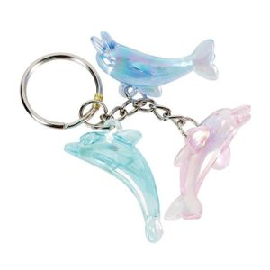 porte clés strass bleu dauphin avec bébé 
