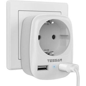 Chargeur USB Multiprises avec 1 Sortie AC Prise Murale Electrique Compatible avec iPhone//iPad LENCENT Prise USB Secteur Multiple 1 USB C et 3 Ports USB Id/éal pour Chambre Bureau Domicile