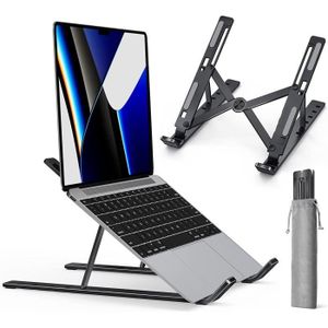 Support Ordinateur Portable, Cheflaud Stand Laptop PC Portable Ventilé en  Aluminium Réglable
