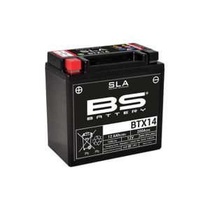 BATTERIE VÉHICULE Batterie SLA BTX14 / YTX14-BS - BS BATTERY - 12V / 12Ah