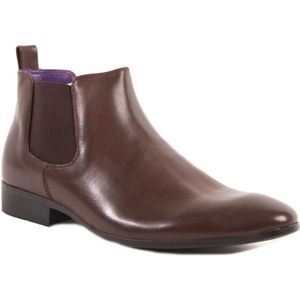 Bottines Chelsea Boots pour Homme en Cuir Noir Cousu Blake - Pied de Biche