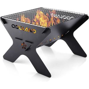 BARBECUE Odoland Camping Fire Pit, Portable Brasero Extérie