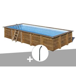 PISCINE Kit piscine bois Sunbay Braga 8,15 x 4,20 x 1,46 m + Douche
