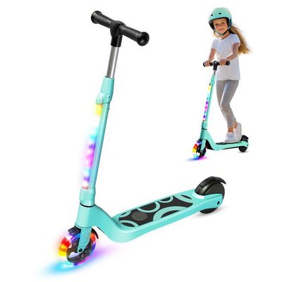 Trottinette pour Enfants de 4 à 7 Ans, Filles et garçons avec 2 Roues Lumineuses à LED, Guidon réglable en Hauteur, Frein, Trottinette