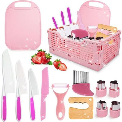 15 Pièces Couteau Enfants, Kit Couteau Sécurité De Cuisine Pour Enfants Pour Couper Et Cuire Des Fruits Ou Legumes Kit Cuisine Jouet Enfant 2 3 4 5 6 Ans B