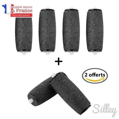 Lot De 4 Rouleaux De Rechange Pour Râpe électrique Scholl Velvet Wet&Dry - Bleu, Papier De Verre