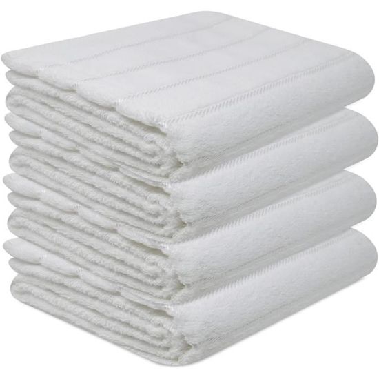 Lot De 2 Draps De Bain Géants 100x200 Cm - 100% Coton égyptien 600 G/m², Ultra-absorbant Et Doux