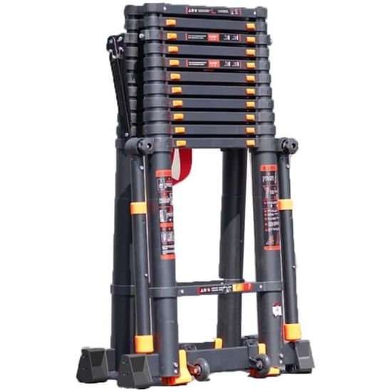 Escabeau Télescopique Pliable 50 Cm - Marchepied Escamotable - Charge Max 220 Kg
