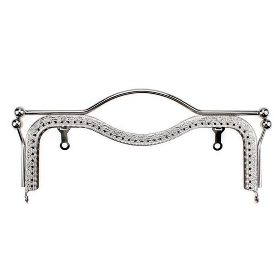 3 Pcs En Forme De Cadre Métal Sac À Main Poignée Fleur Prunier Baiser