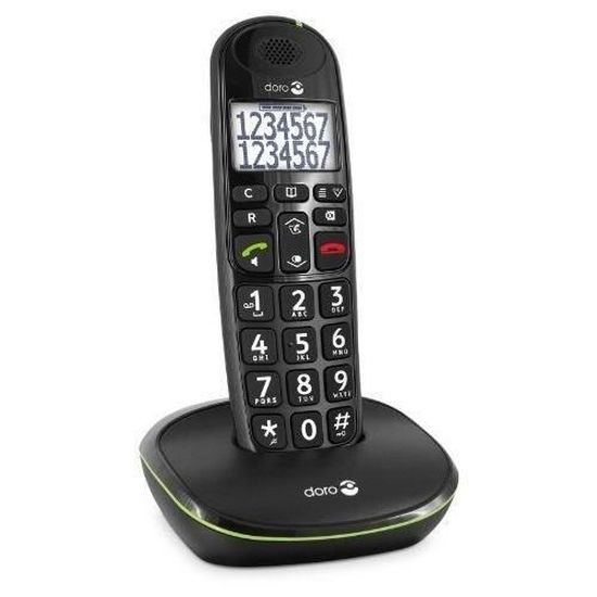 DORO Téléphone sans fil PhoneEasy 110 avec ID d'appelant/appel en instance - DECT\GAP - Blanc