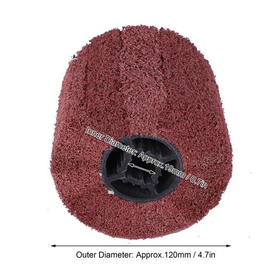 Brosse De Polissage Nylon Grain 80 Pour Machine à Bois - Roue De Traction Et Satinage 120mm