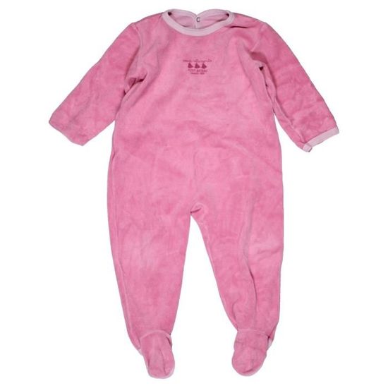 Pyjama 1 Piece Bebe Fille Petit Bateau 18 Mois Rose Hiver Vetement Bebe Rose Rose Cdiscount Pret A Porter