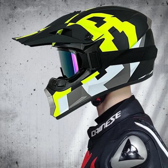 HONCENMAX Lunettes De Moto – Lunettes De Motocross – Verres De Protection Anti-buée Et UV – Pour VTT, Course Hors Route, Lunettes De Moto Adultes - 8