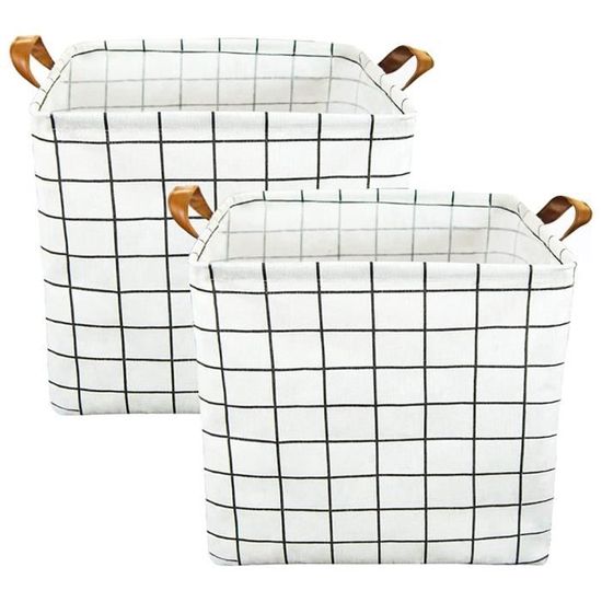 2 Paniers à Linge Pliables En Maille – 48x28x28 Cm, Violet, Rangement Salle De Bain, Chambre, Voyage