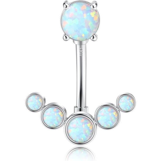 Barreau De Ventre En Acier Chirurgical, Bijoux De Nombril Turquoise, Anneau De Nombril, Bijoux