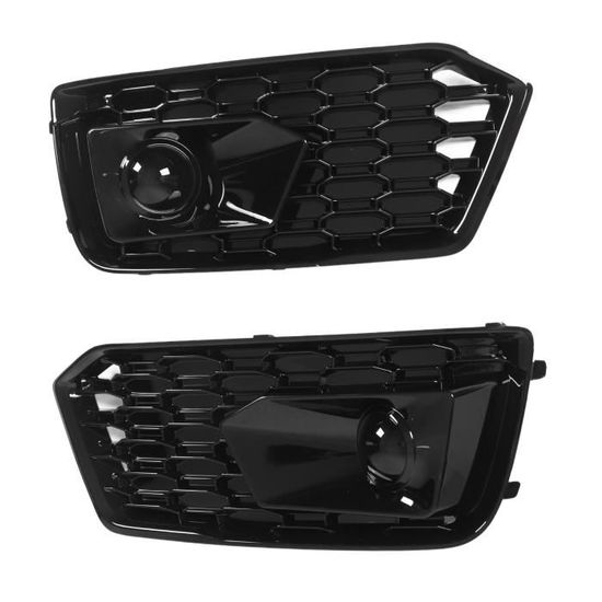 Grille Antibrouillard Voiture 1 Paire Pour Audi A3 S-Line 8V 2013-2016 - Style S3 Noir Brillant
