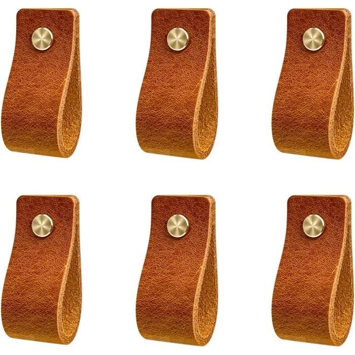 Poignées De Placard Lot De 6 Poignée En Cuir Délicat Utilisées Pour Les