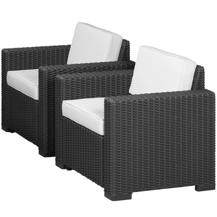 Allibert Jeu de chaise de jardin 6 pcs California Graphite 231561
