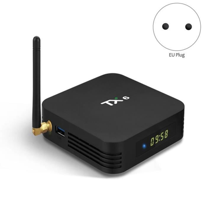 Media Streamer Tv Box Décodeur Android 9.0 4+64 Go Allwinner H6 Set-Top Box Support 4K Décodage Quad Core Lecteur Multimédi