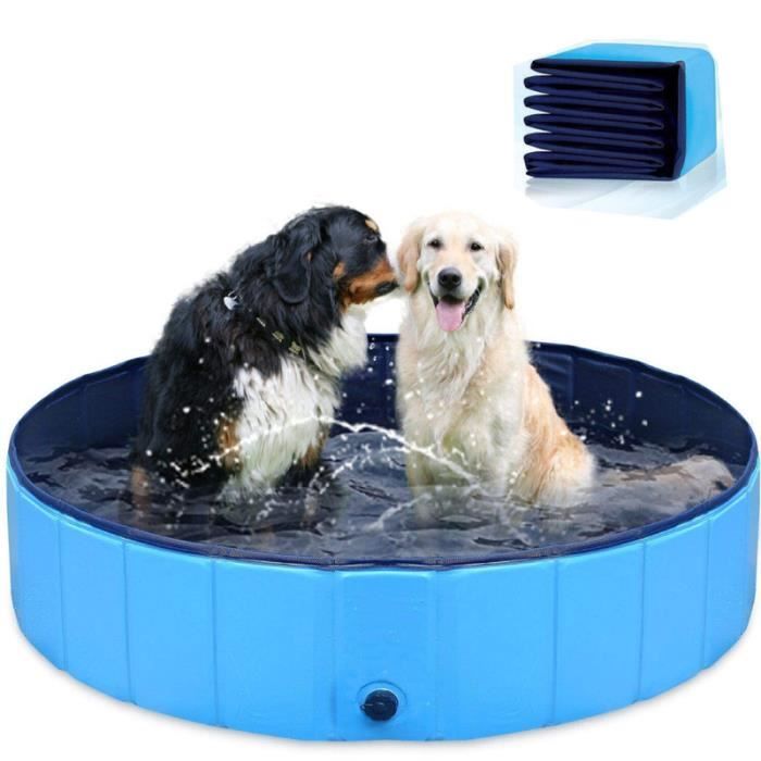 30*10cm PVC Piscine Pliable Piscine Baignoire Bassin de Baignade, Piscine pour Chien/Chat Animal,Antidérapant,économiser l'eau - Ble