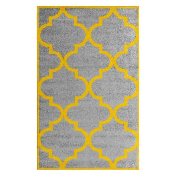 SOFIA Grand tapis de salon moderne - 200 x 280 cm - gris