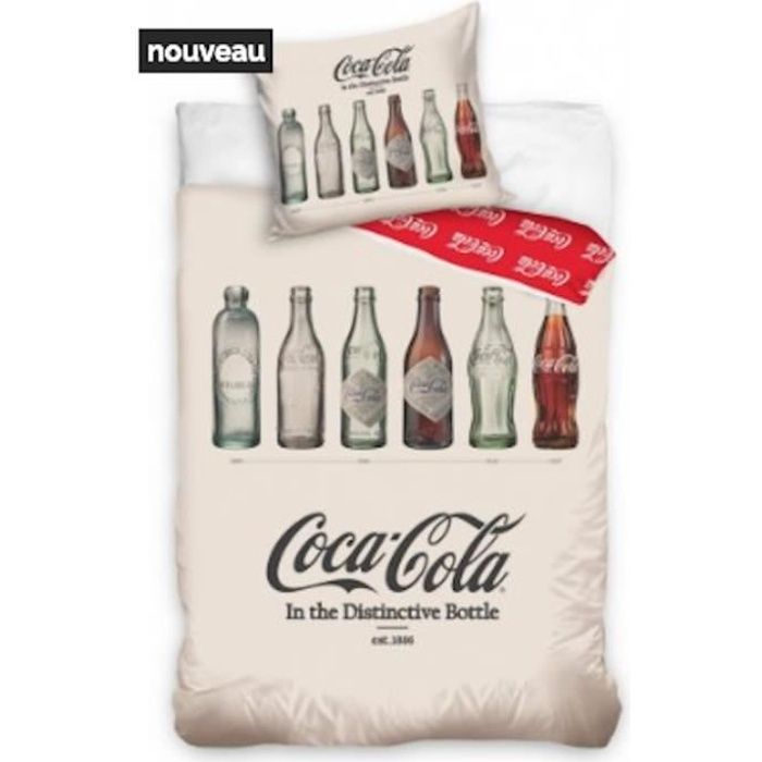Parure de lit Coca-Cola 140×200 cm, 70×90 cm