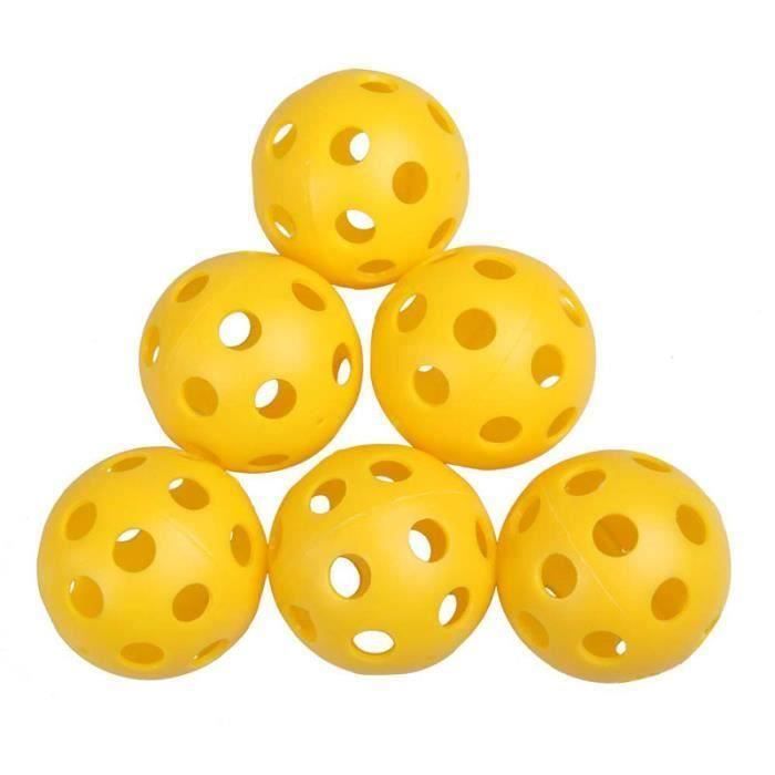 6 PièCes Balles de Golf en Plastique Balle Creuse Pratique de Golf Accessoires de Golf de Sport