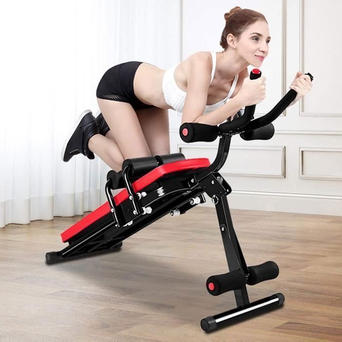 BIGZZIA Machine Abdominaux Pliable - Équipement d'Entraînement Abdominal - Réformateur 5 Minutes - Équipement de Fitness à Domicile