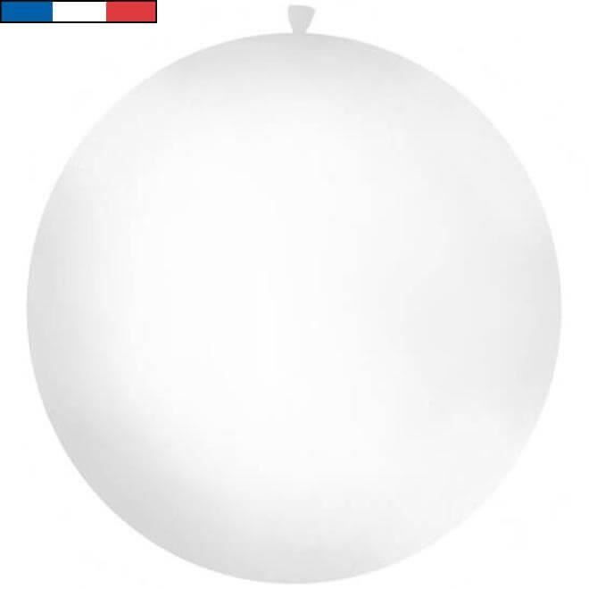 Ballon géant métallique blanc en latex 1m (x1) REF/9538 Made in France