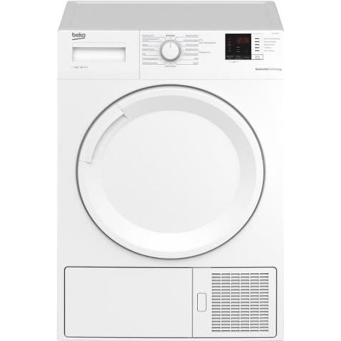 Beko DS7512PA Sèche-linge indépendant largeur : 59.5 cm profondeur : 54 cm hauteur : 84.6 cm chargement frontal blanc