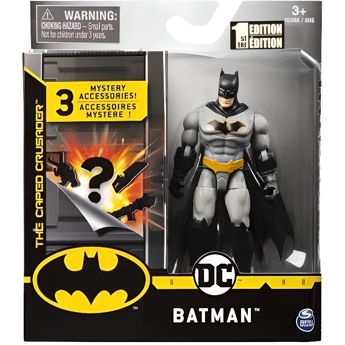 Coffret Figurine Batman 10 cm Avec 3 Accessoires - DC - Super Heros