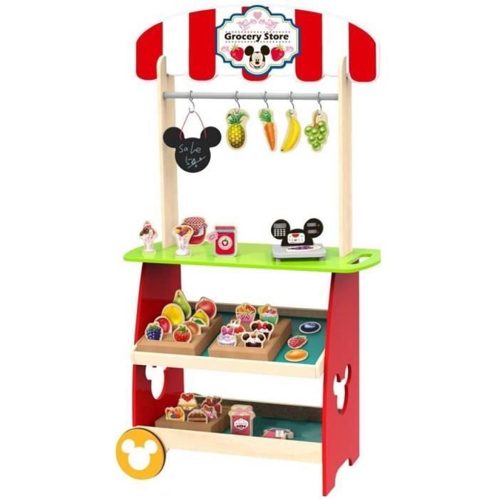 Supermarché en bois, thème Mickey Mouse. Pour les enfants à partir de 3 ans.