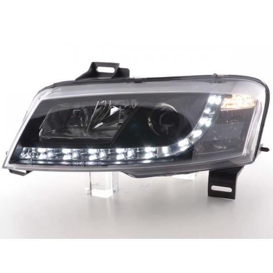 Phares Daylight set avec feux de jour pour Fiat Stilo année 01-06 noir