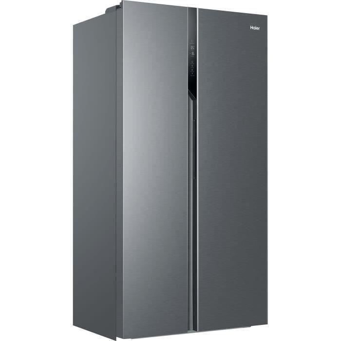 SHOT CASE - HAIER HSR3918FNPG - Réfrigérateur américain - 504L (337+167) - Froid ventilé - L90,8 x H177.5 cm - Inox