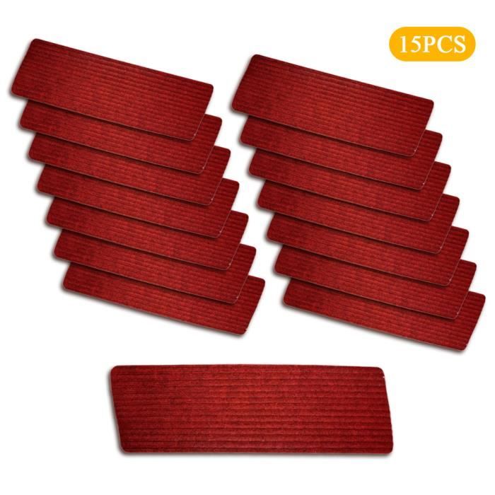 JANZDIYS Lot de 15 Tapis d'escalier Autocollants de Sécurité,20 cm x 76 cm,pour Enfants, Personnes Agées et Animaux Domestiques