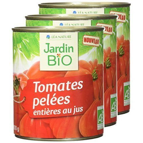 JARDIN BIO Tomates entières pelées bio - 800g