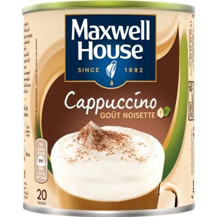 MAXWELL HOUSE Cappucino noisettes - 305 g