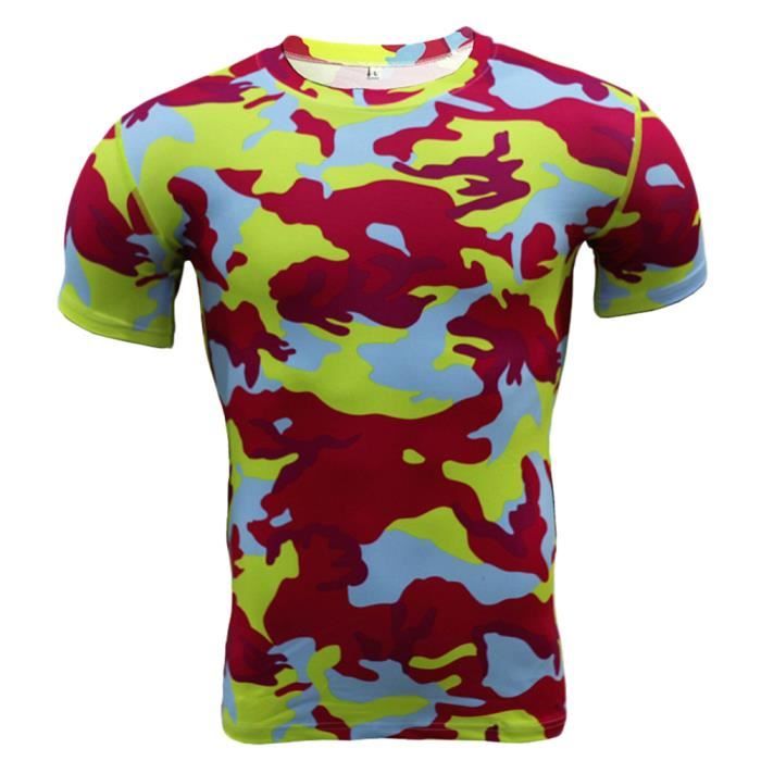 Maillot Compression À Manches Courtes T Shirt Pour Homme Sports Séchage Rapide Baselayer Haut 4 L