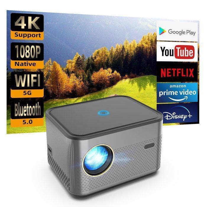 Vidéoprojecteur - ONEMIX - Bluetooth Wifi - 1080p - Home Théâtre Cinéma - Full HD LED - Projecteur Portable - 300" - 50000h - Noir