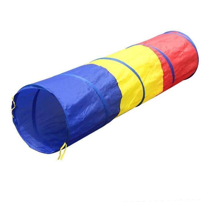 Tente pour enfants avec tunnel tricolore