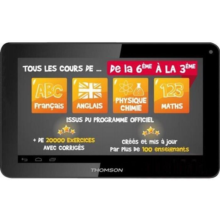 THOMSON Tablette Tactile 10-1 - Processeur Quad Core A33 - RAM 1Go -Stockage 8 Go- Android 5.1
